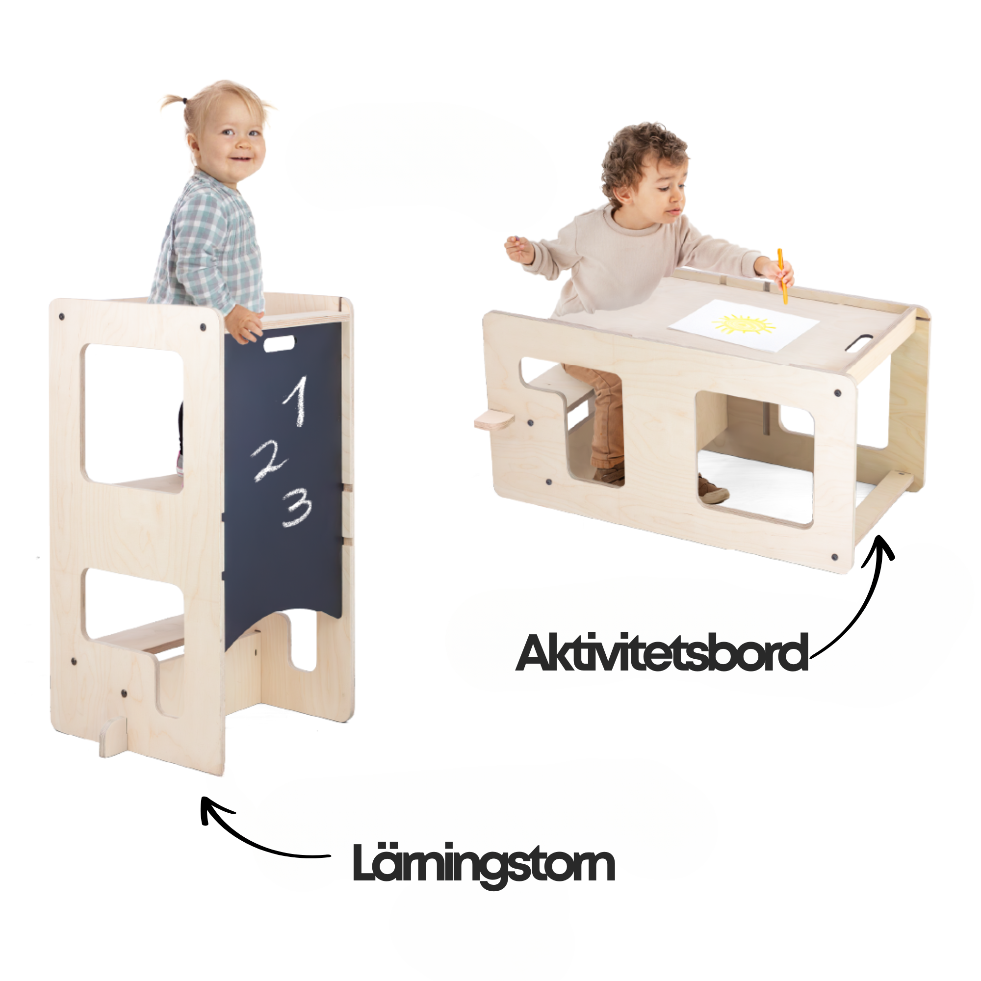 Kule Flip, natur – Flexibel köks- och aktivitetsplattform