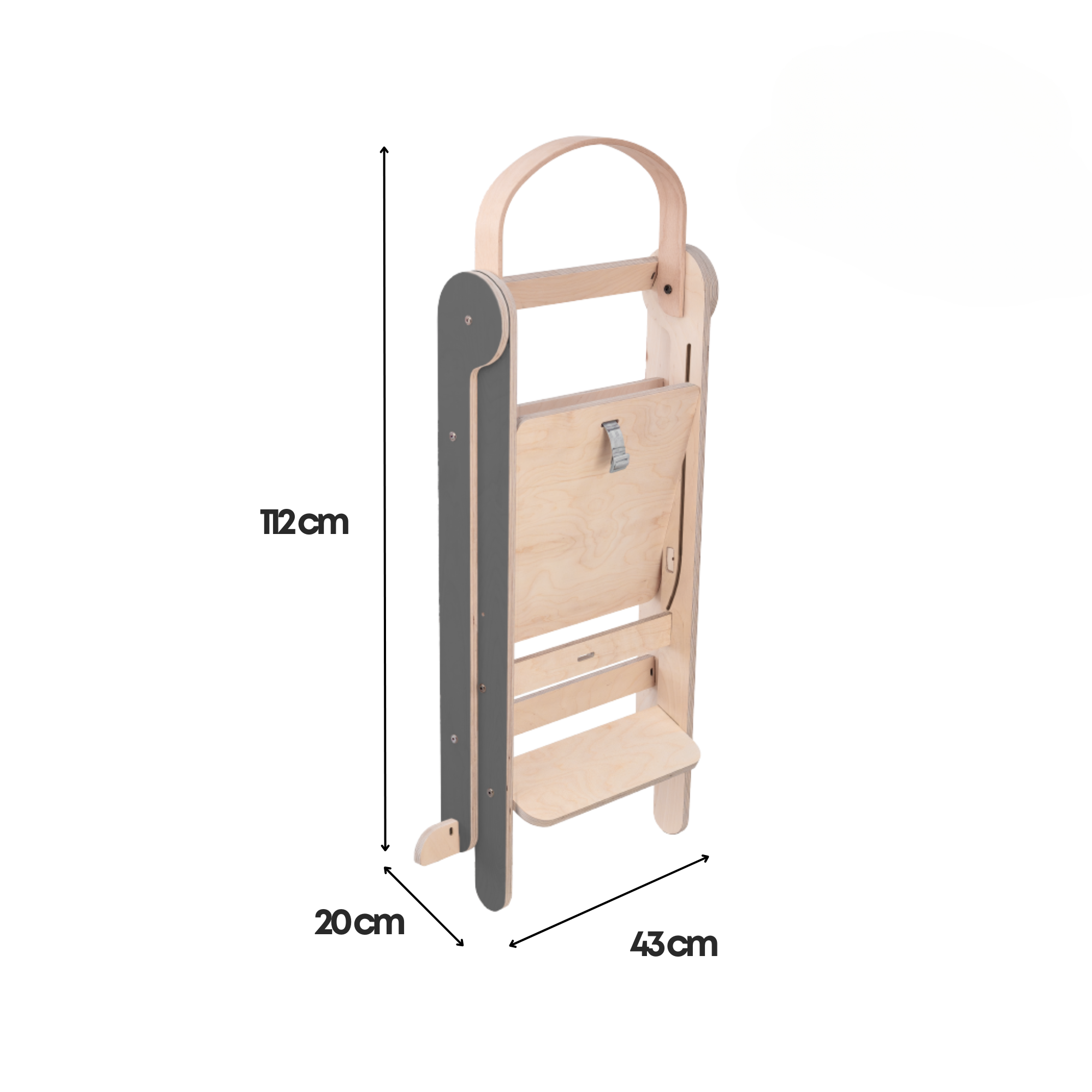 Tower Fold – Flexibel, hopfällbar kökshjälp, grå