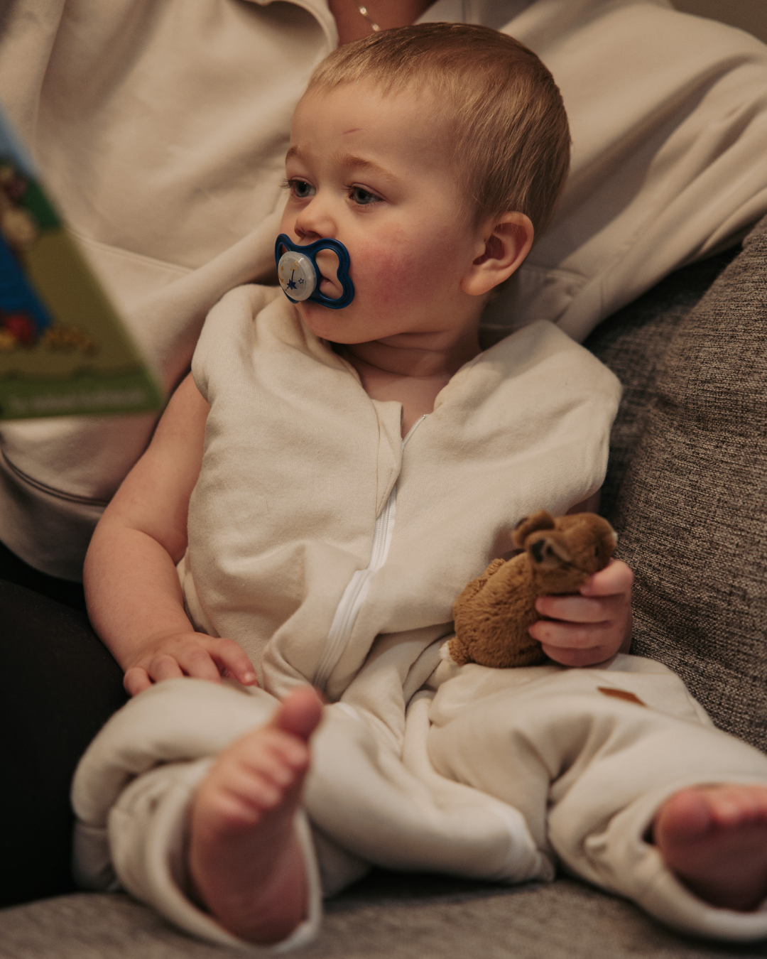 MimiNu Sovpåse med fötter, Beige