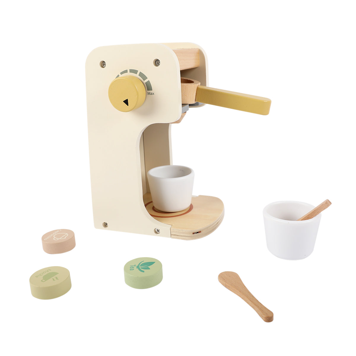 Klassisk kaffemaskin i trä