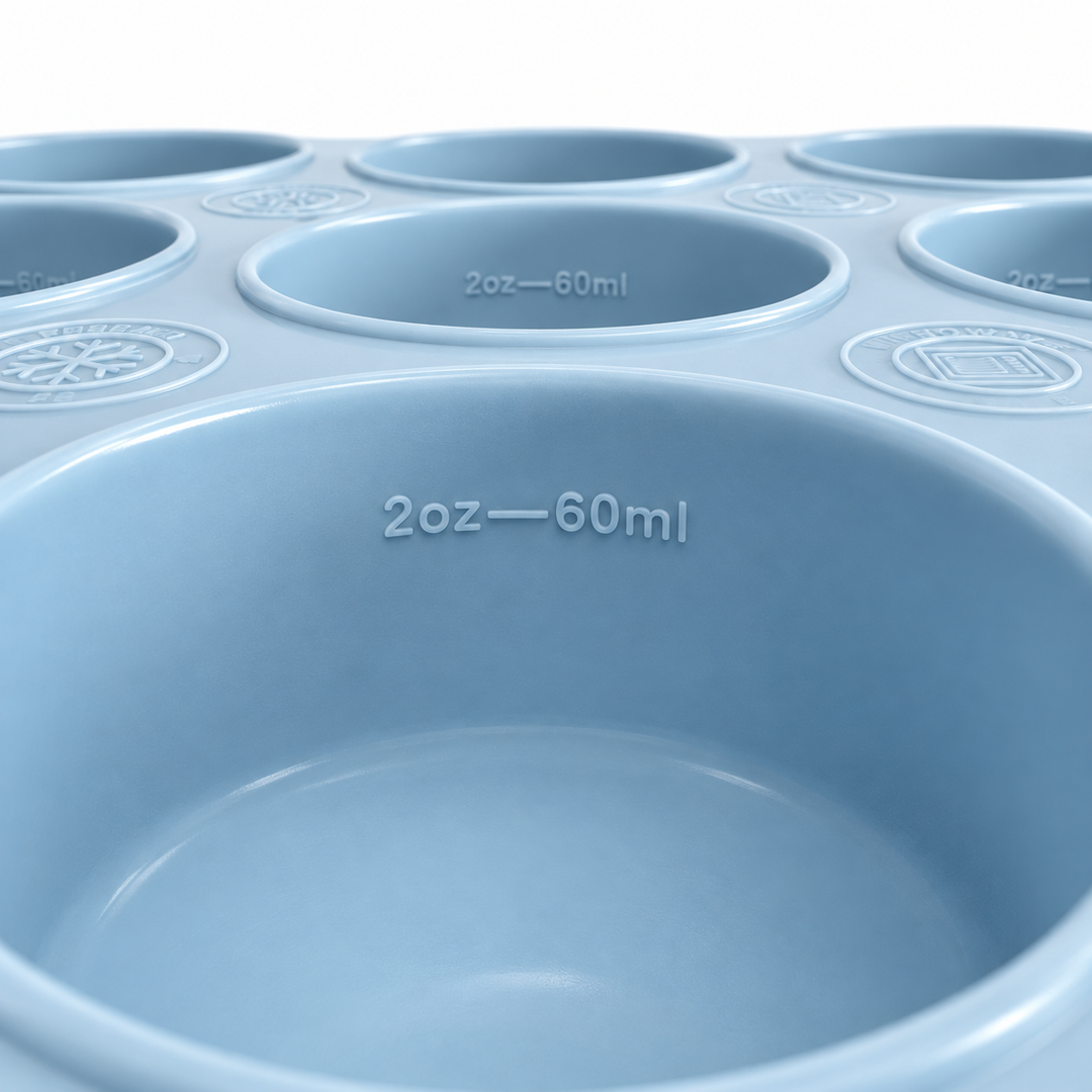 Trollefant Frysform med Lock, 9x60 ml, Blå
