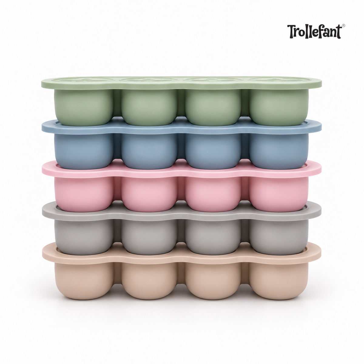 5 x Trollefant Frysform med Lock, 12x45 ml