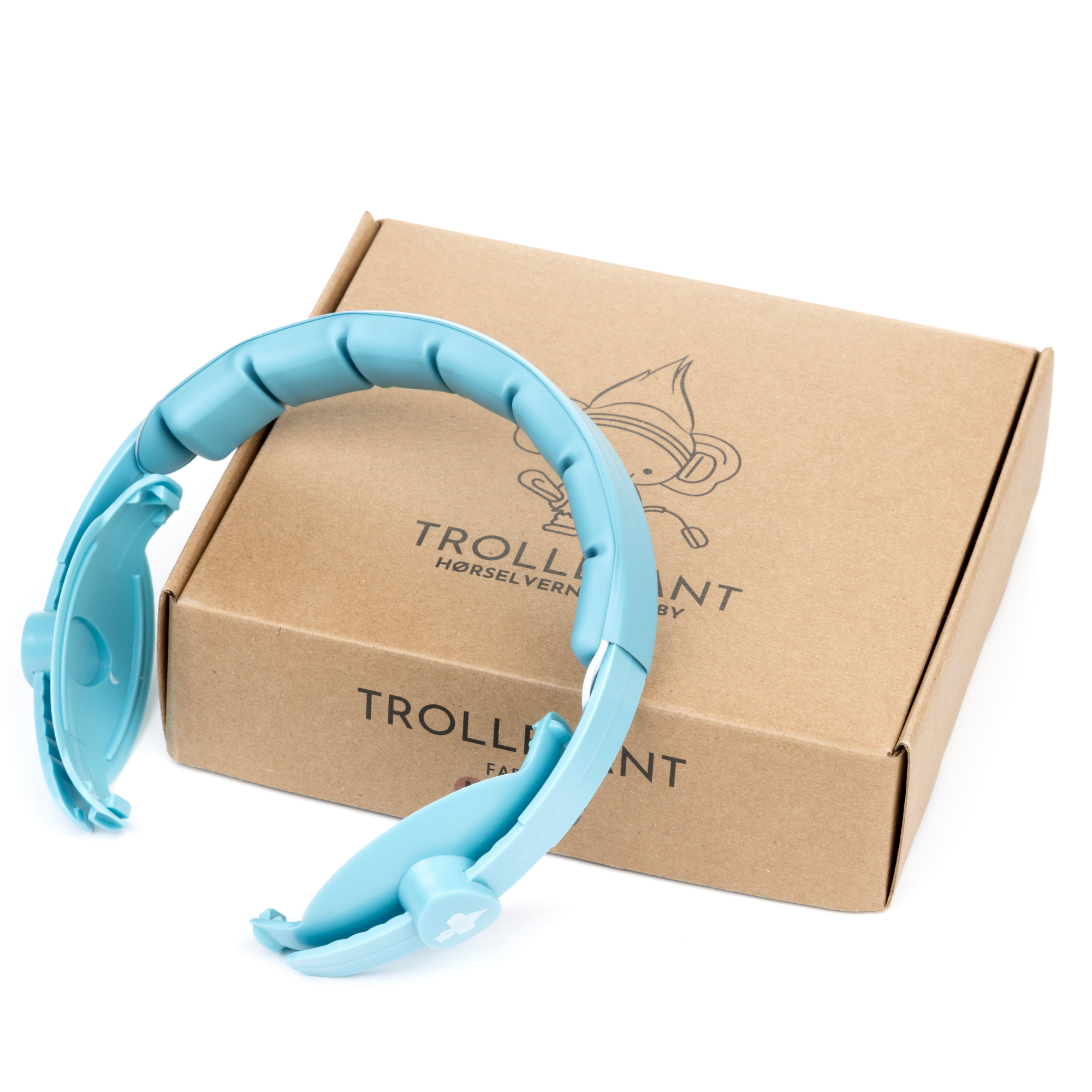 Trollefant hörselskydd för baby 2 i 1, blå