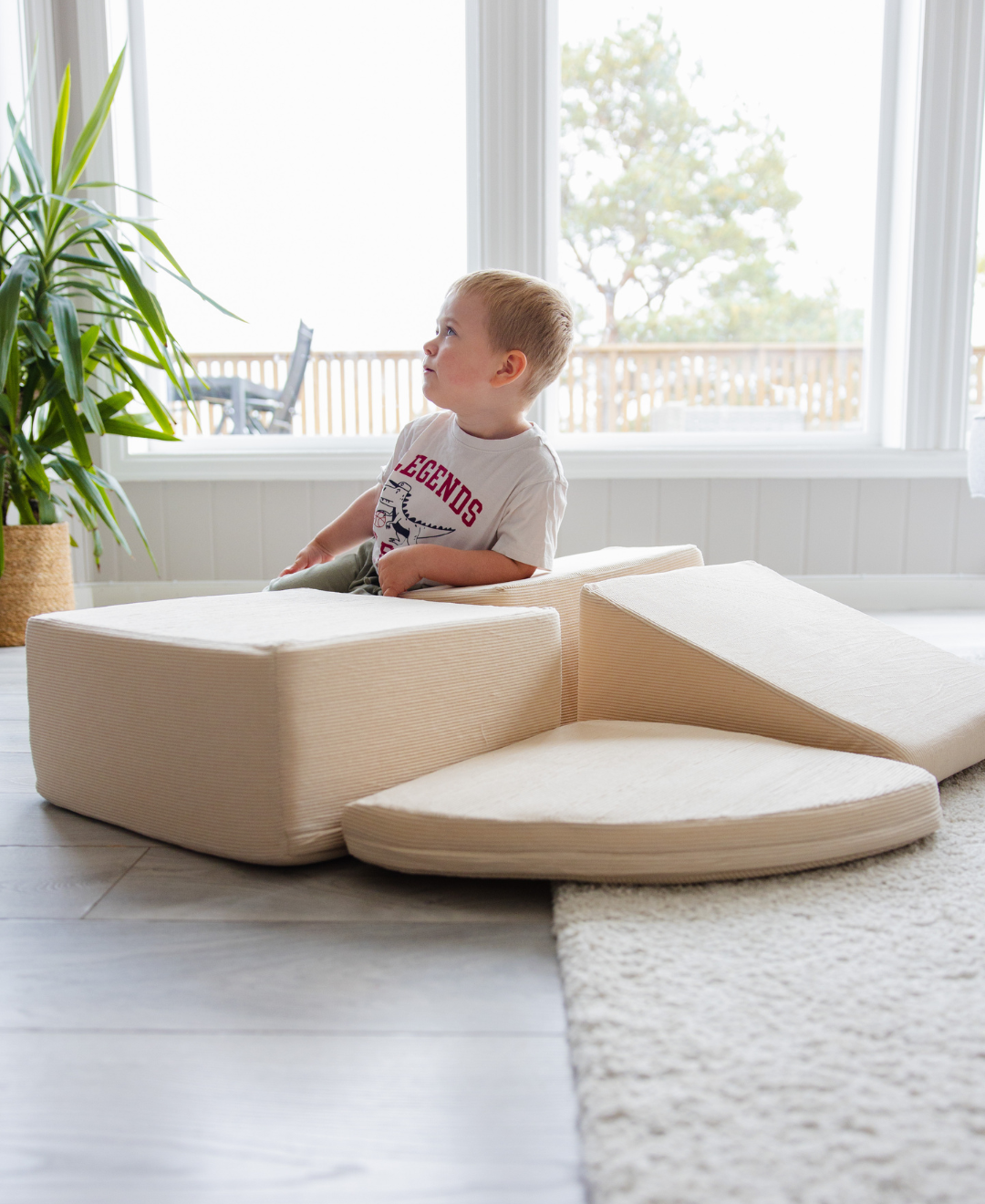 Trollefant Skumblock 4 Delar, Cord, Beige