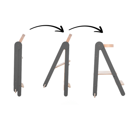 Tower Fold – Flexibel, hopfällbar kökshjälp, grå