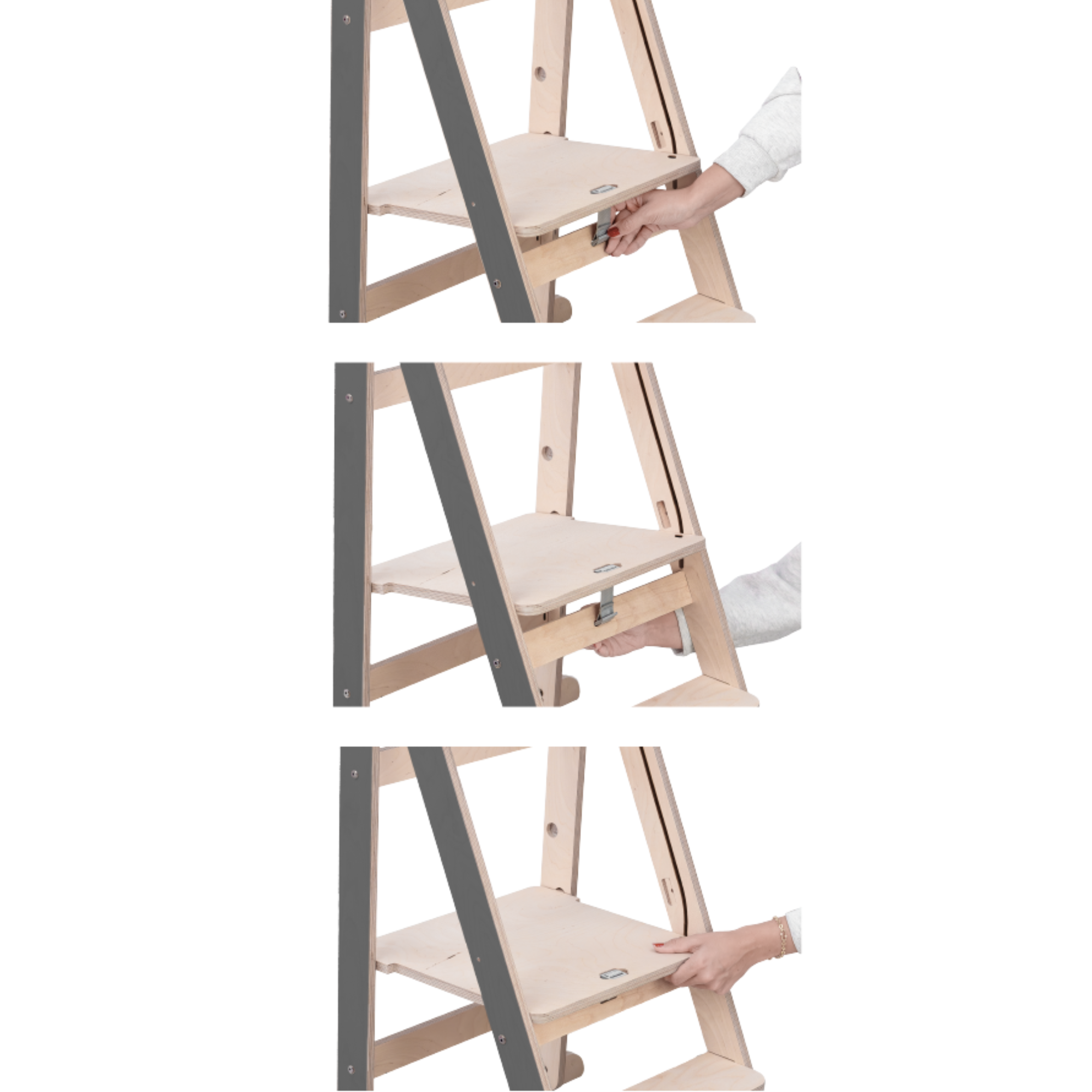 Tower Fold – Flexibel, hopfällbar kökshjälp, grå