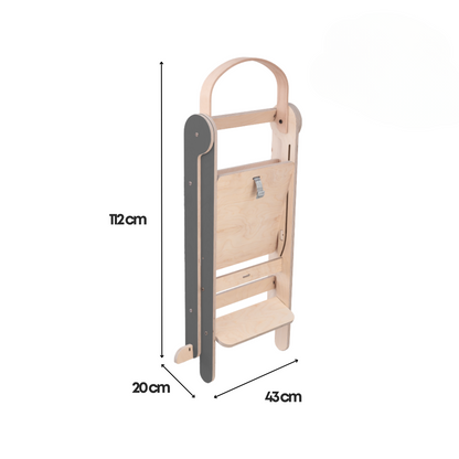 Tower Fold – Flexibel, hopfällbar kökshjälp, grå