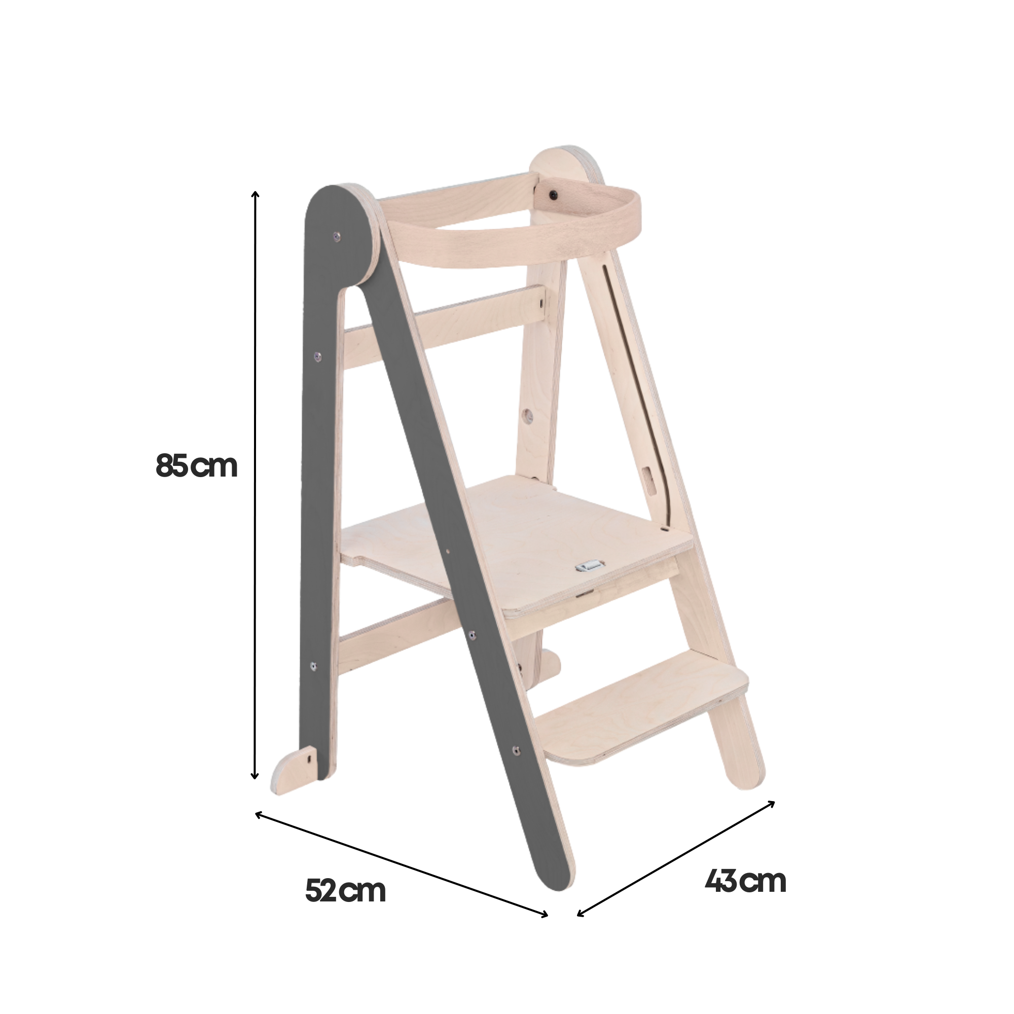 Tower Fold – Flexibel, hopfällbar kökshjälp, grå