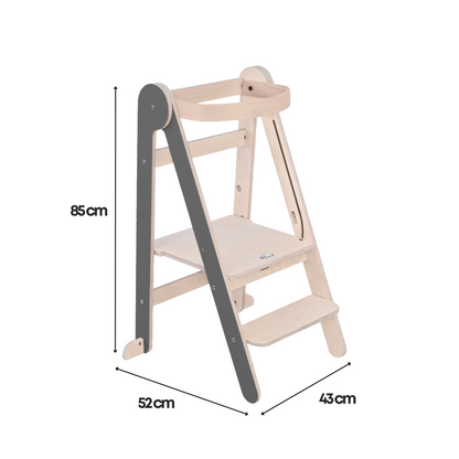 Tower Fold – Flexibel, hopfällbar kökshjälp, grå
