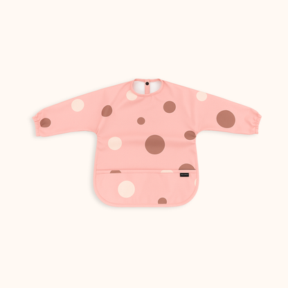 Trollefant Långärmad haklapp för barn 2-pack, rosa