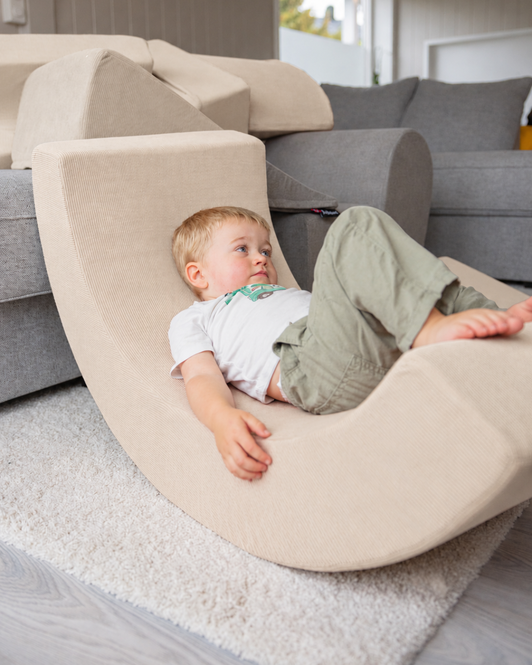 Trollefant Skumregnbåge 3 Delar, Cord, Beige