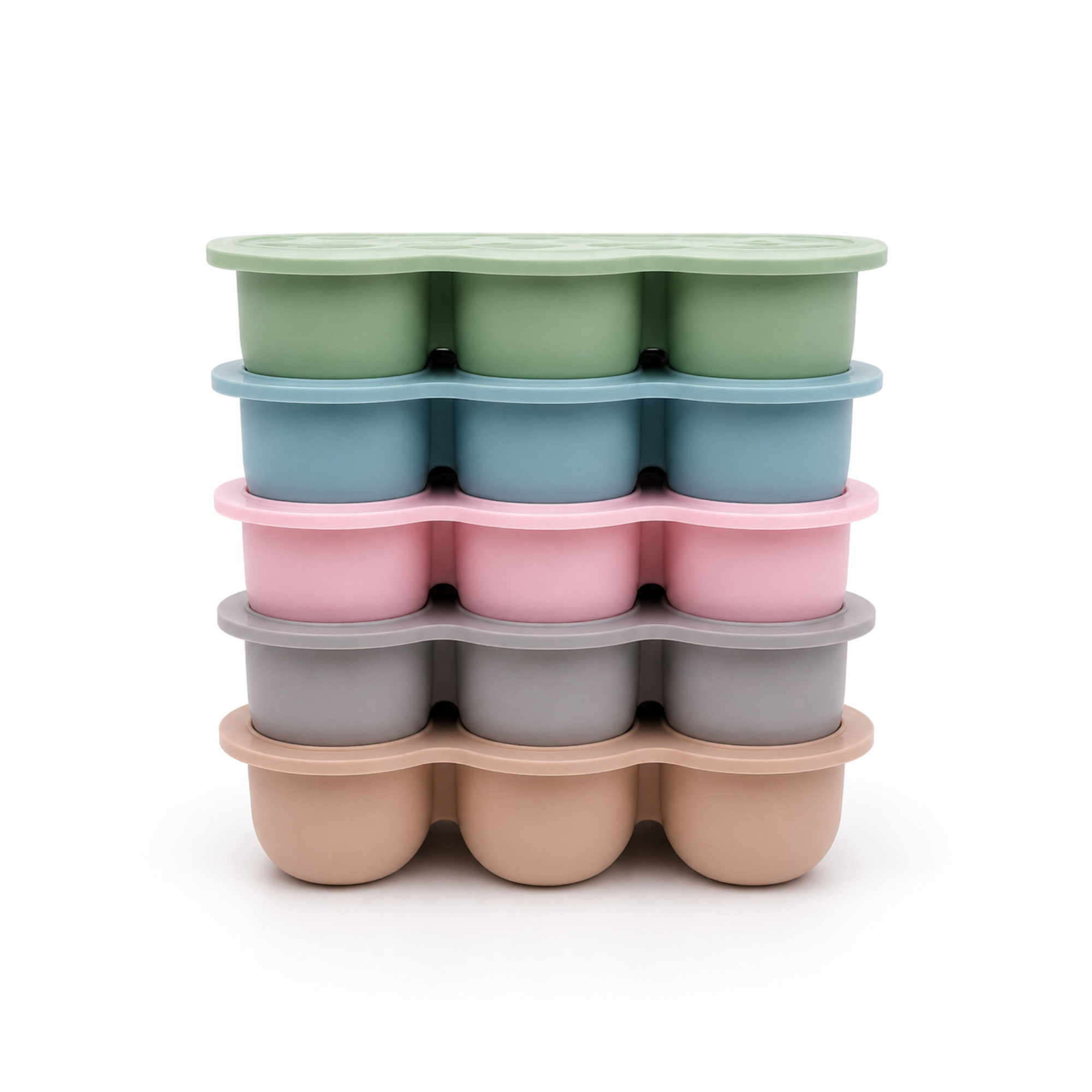 Trollefant Frysform med Lock, 9x60 ml, Blå