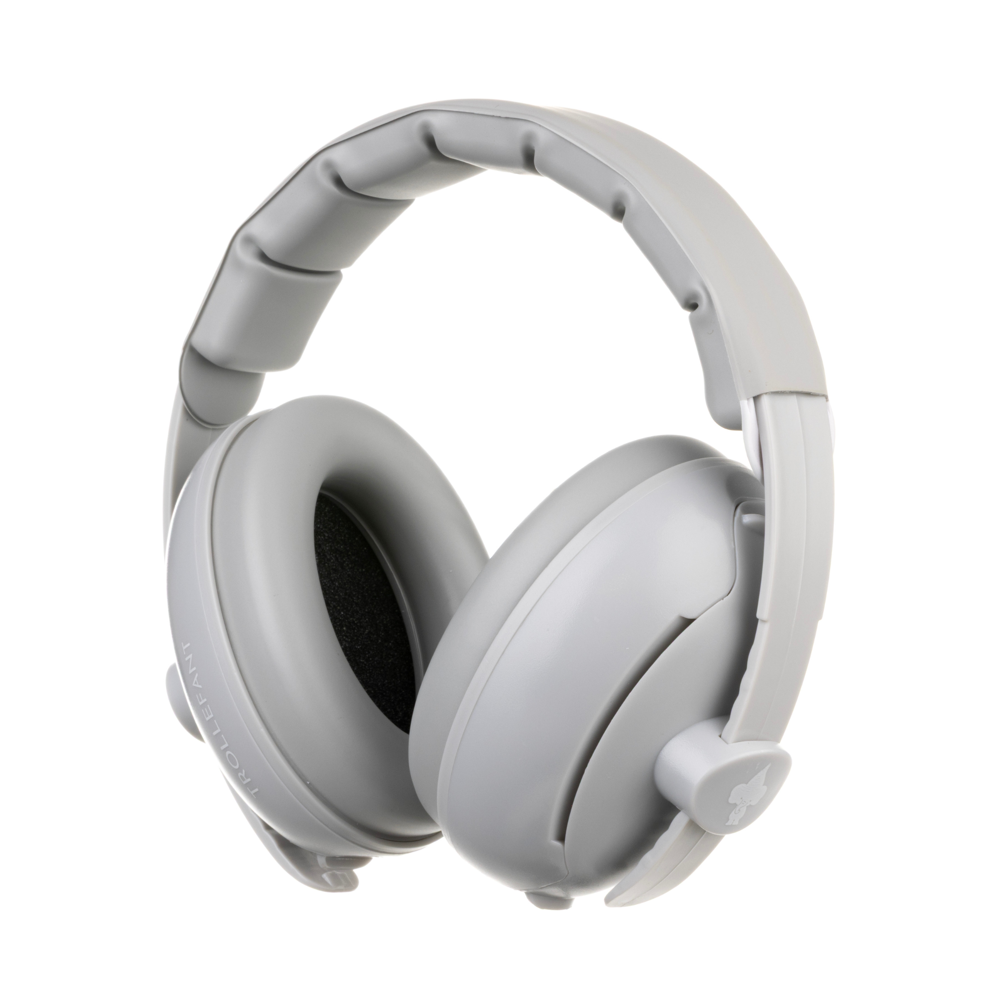 Trollefant hörselskydd för baby 2 i 1, grå