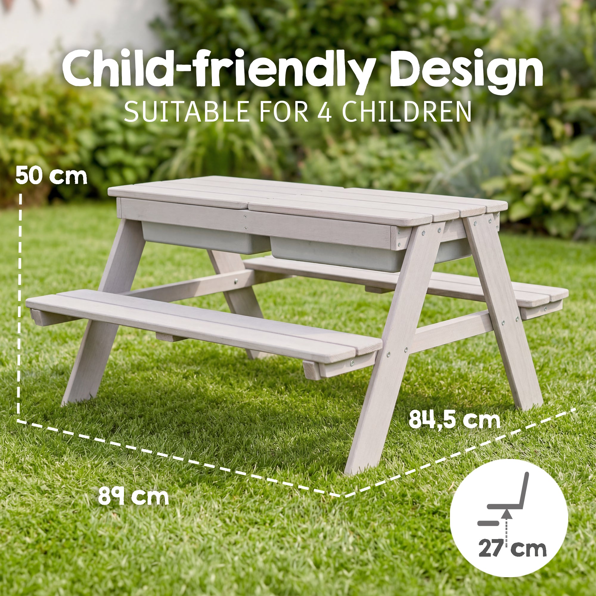 Roba Picknickbord med Leklådor