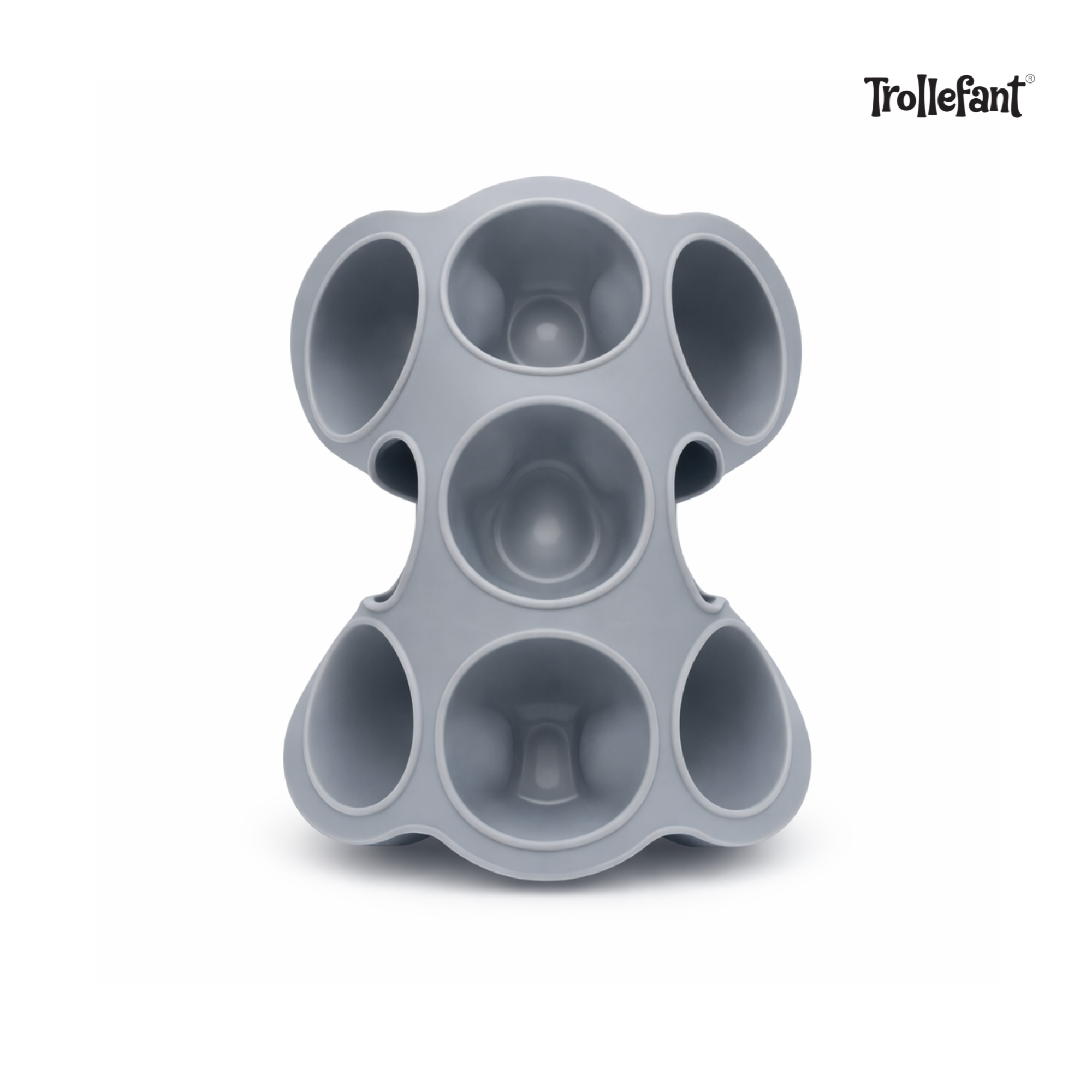 Trollefant Frysform med Lock, 9x60 ml, Grå