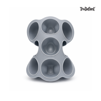 Trollefant Frysform med Lock, 9x60 ml, Grå