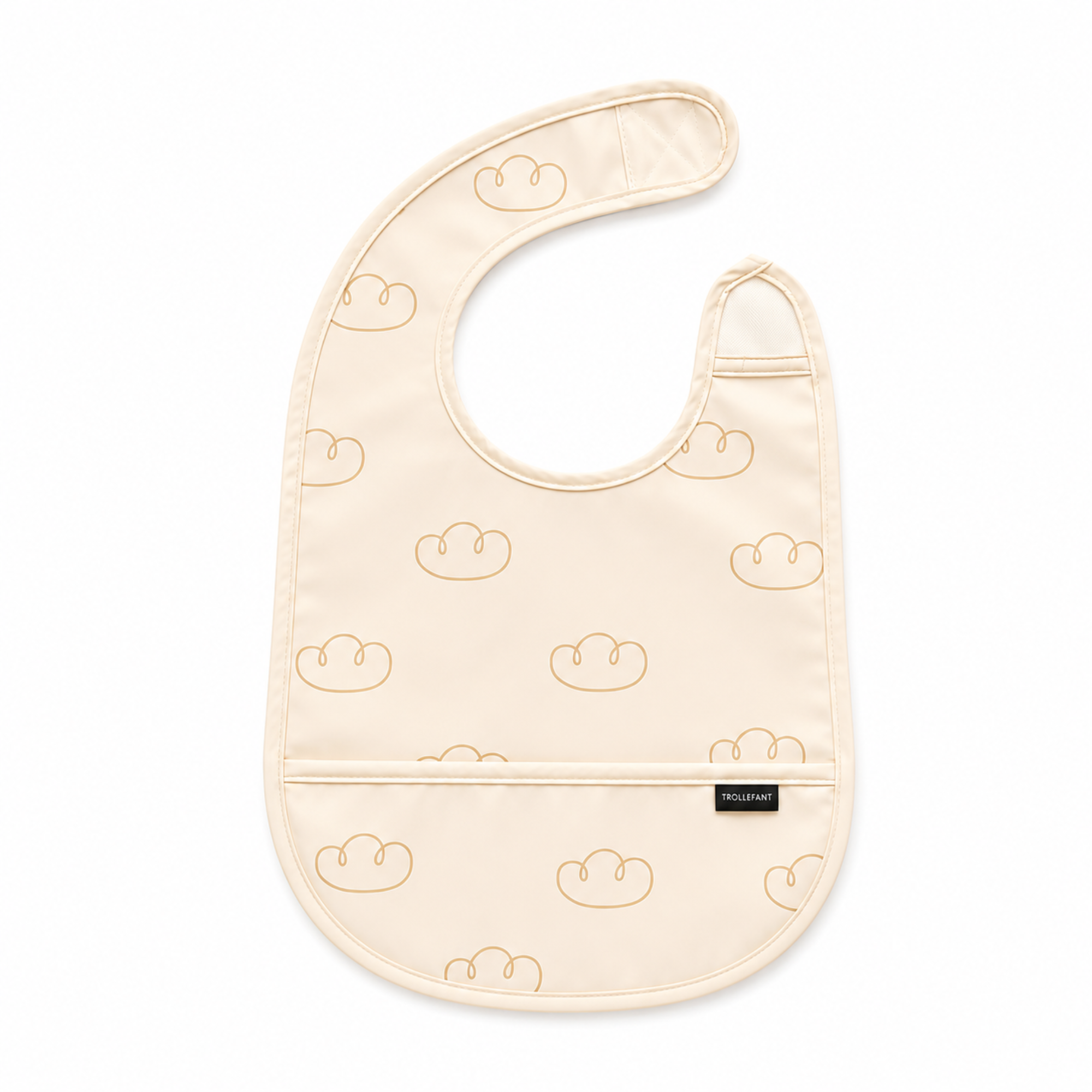 Trollefant haklapp för barn 2-pack, beige