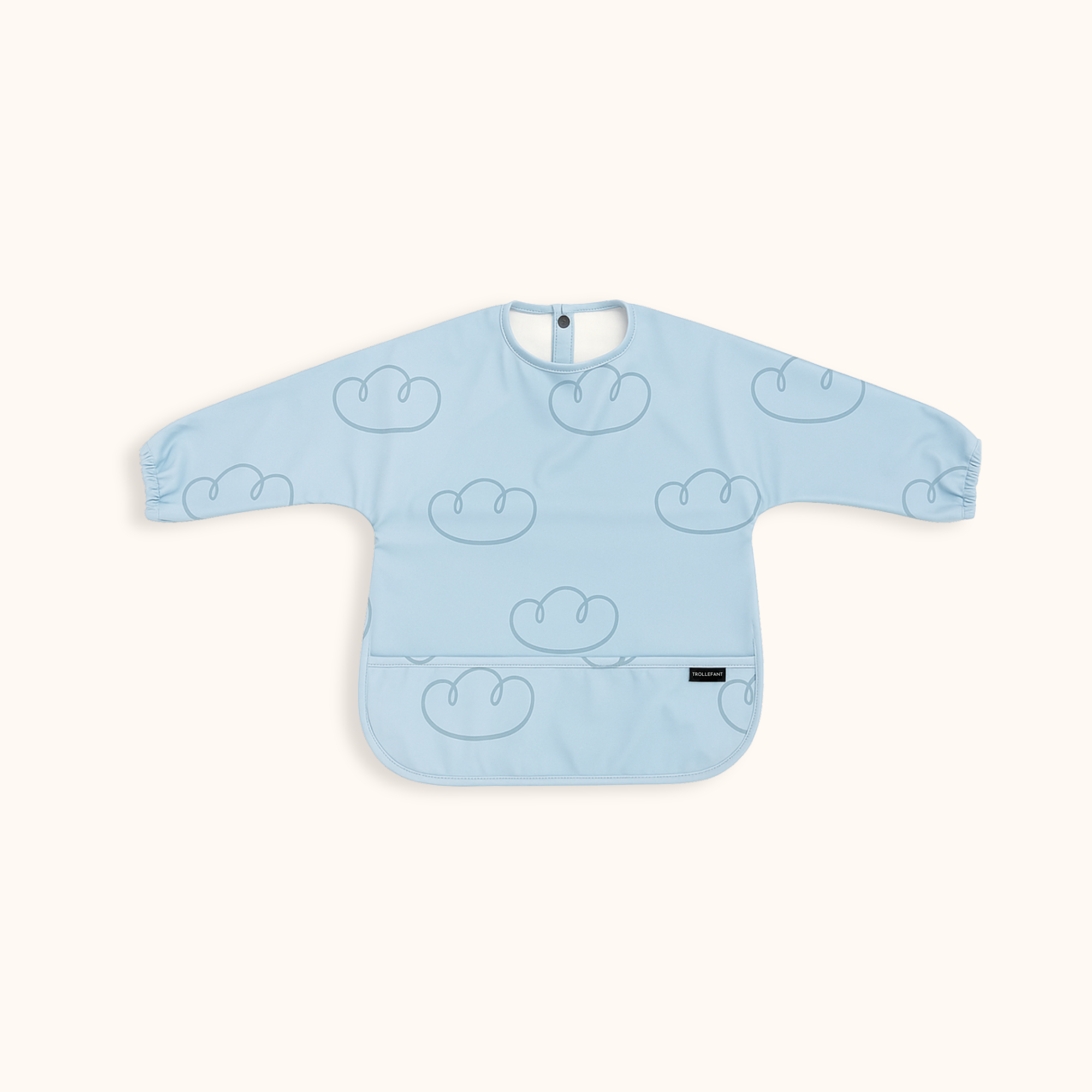 Trollefant Långärmad haklapp för barn 2-pack, blå