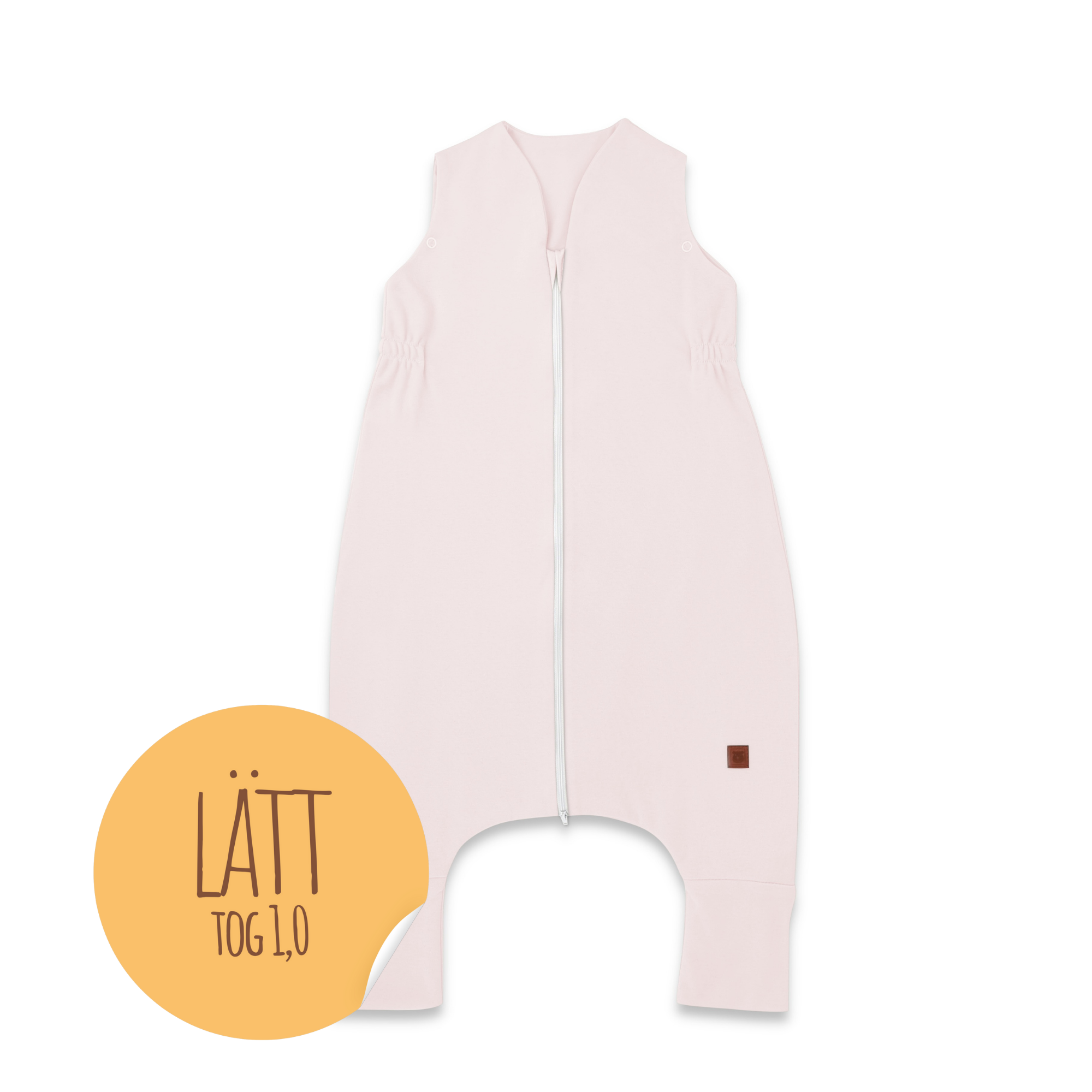 MimiNu Lätt Sovpåse med fötter, Powder Pink