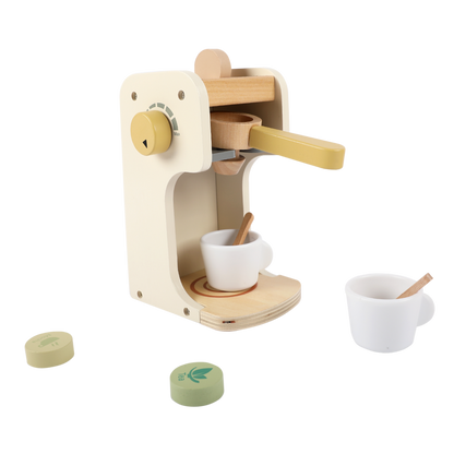 Klassisk kaffemaskin i trä
