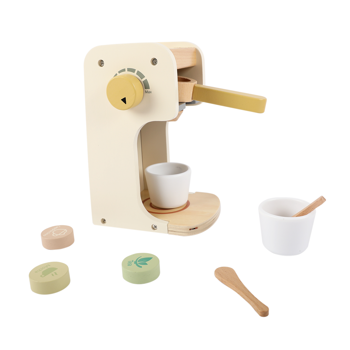 Klassisk kaffemaskin i trä