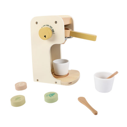 Klassisk kaffemaskin i trä