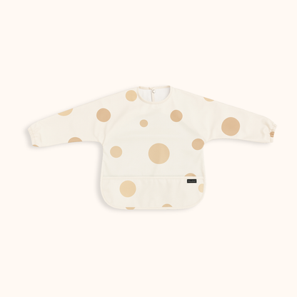 Trollefant Långärmad haklapp för barn 2-pack, beige