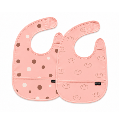 Trollefant haklapp för barn 2-pack, rosa