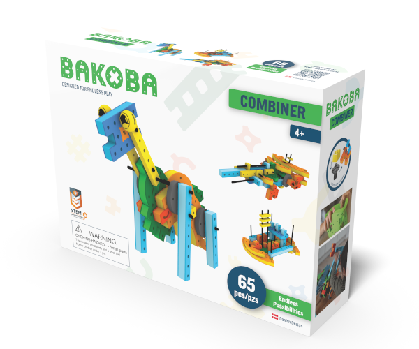 BAKOBA Combiner – byggsats i mjukt skum (65 delar)