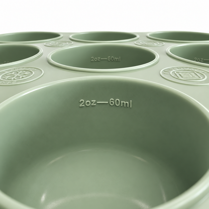 Trollefant Frysform med Lock, 9x60 ml, Grønn