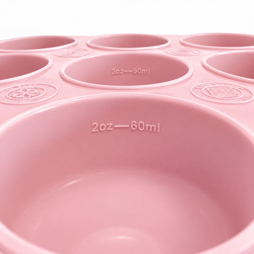 Trollefant Frysform med Lock, 9x60 ml, Rosa