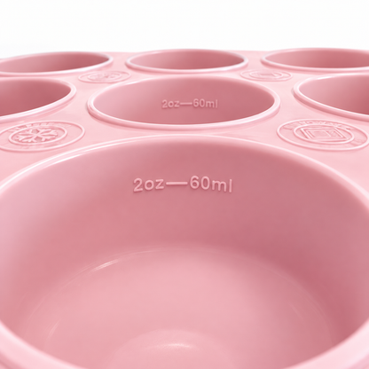 Trollefant Frysform med Lock, 9x60 ml, Rosa