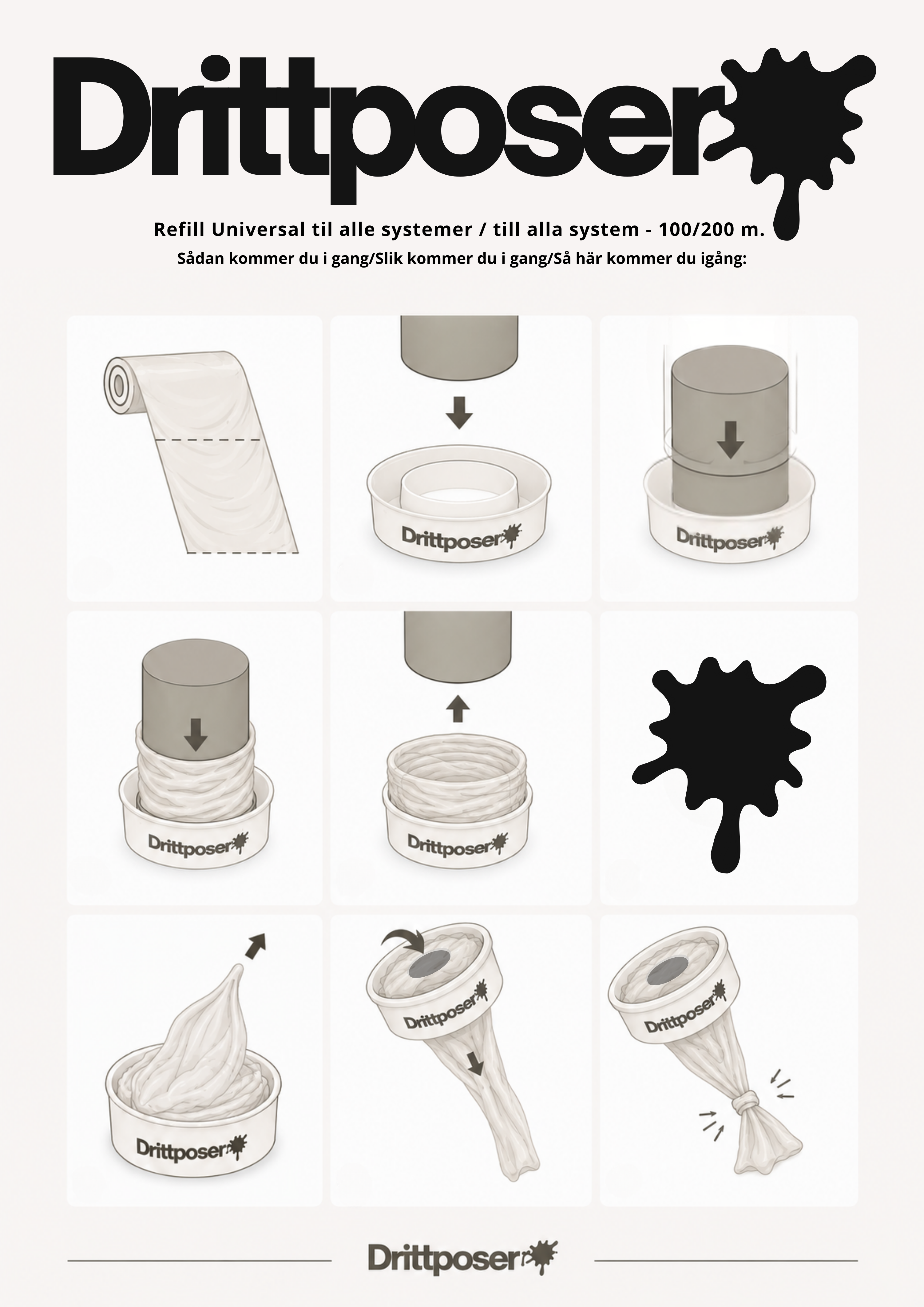 Refill Universal för alla system - 100 m