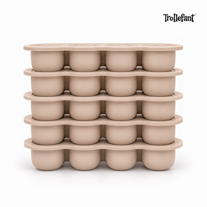 5 x Trollefant Frysform med Lock, 12x45 ml