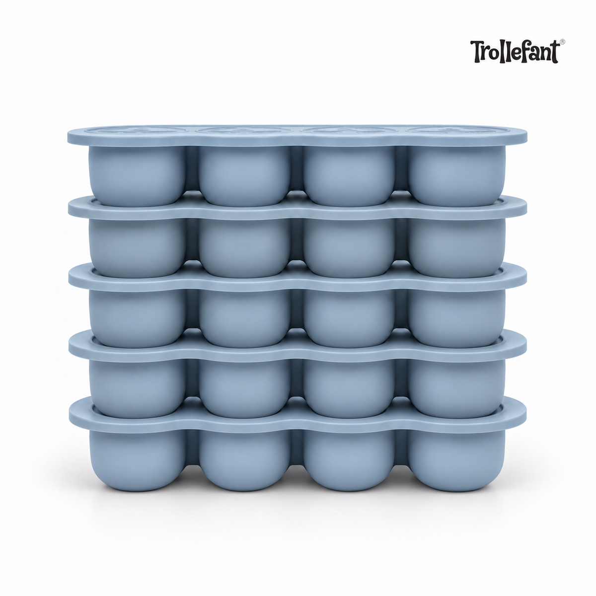 5 x Trollefant Frysform med Lock, 12x45 ml