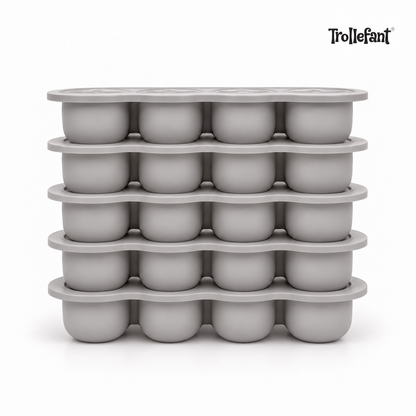 5 x Trollefant Frysform med Lock, 12x45 ml