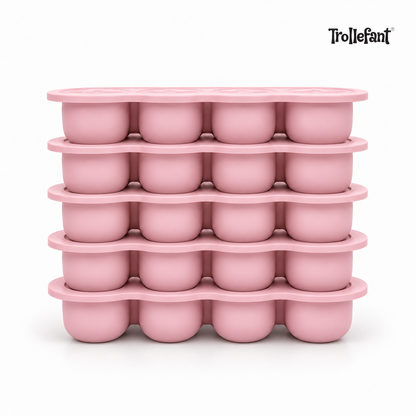 5 x Trollefant Frysform med Lock, 12x45 ml