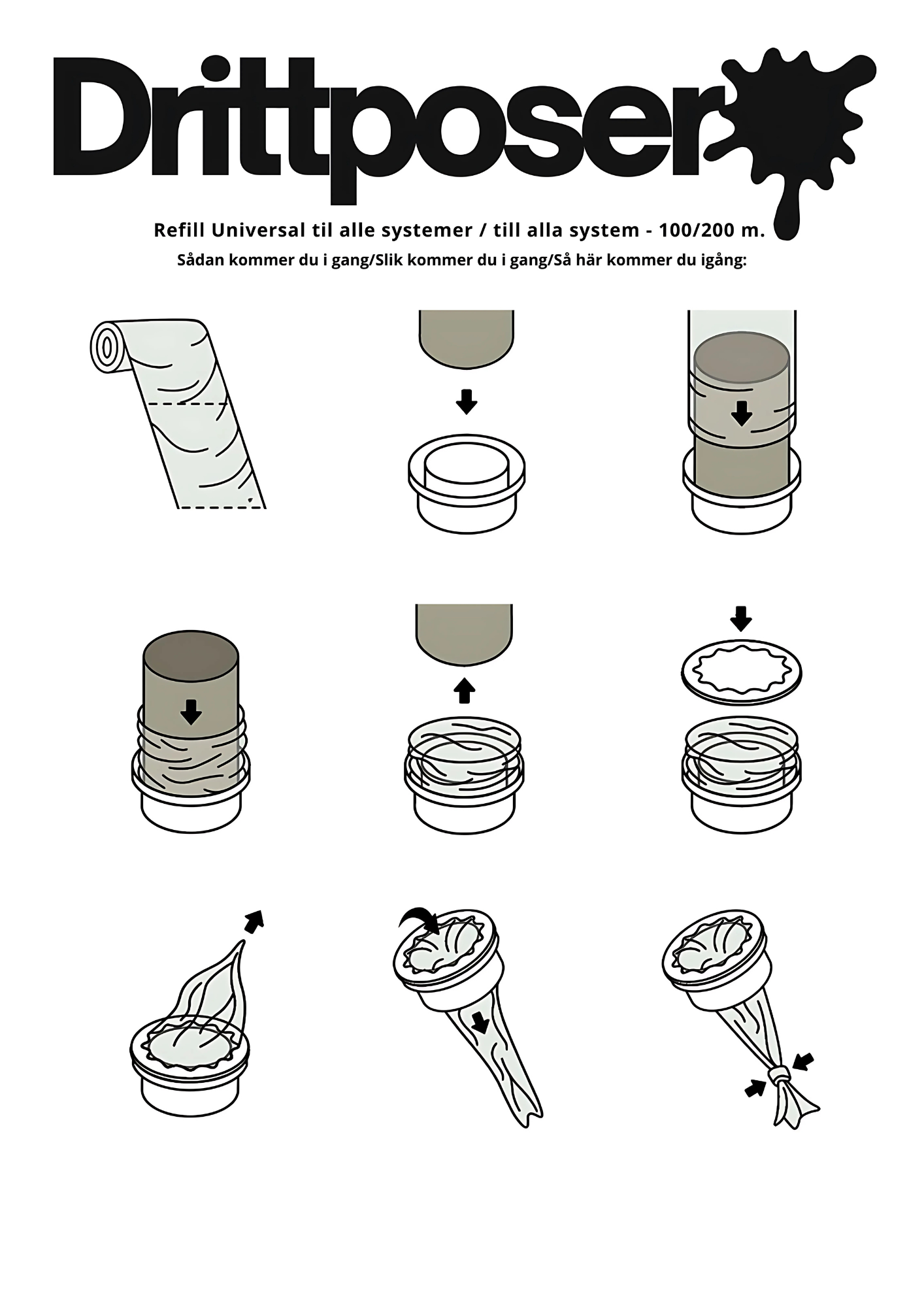 Refill Universal för alla system - 100 m